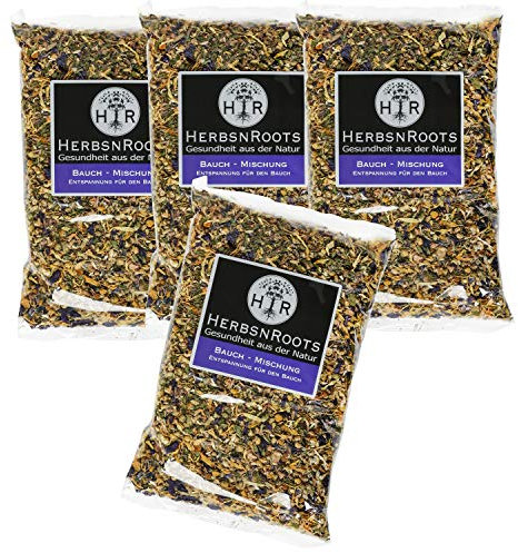 Bauch-Mischung • Anis-Fenchel-Kümmel-Tee • bei Blähungen • Sodbrennen • Bauchkrämpfen • Magen • Darm • HerbsnRoots • 4x210g