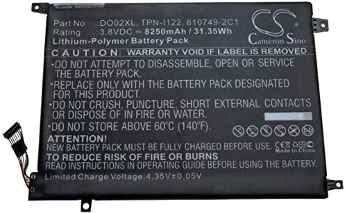 vhbw batteria sostituisce HP 810749-2C1, 810749-421, B10985-005, DO02XL per laptop, notebook (8.250mAh, 3,8V, Li-Poly)