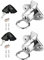 XIEHE 801 Office Furniture Desk Drawer Lock Cabinet Door Locker with 2 Keys 7/8 in. Outside Diameter (2 Packs, chome, keyed different2)