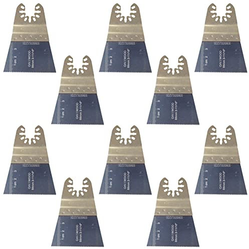 10 x SabreCut SP65F_10 65 mm Fast Fit feine Zahn-Holzklingen kompatibel mit Dewalt, Stanley, Black and Decker, Bosch, Fein, Makita, Milwaukee, Parkside, Ryobi, Worx Multi-Werkzeug-Zubehör