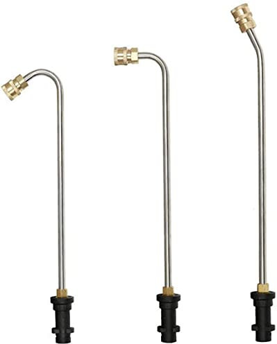 Etomvoop Baguette d'extension pour pistolet de nettoyeur haute pression, connecteur rapide de 6,35 mm, tige de nettoyage pour Karcher K2-K7 (doré à 30 degrés), Or 30 Degrés