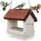ERDENFREUND® Vogelfutterhaus 2 Größen mit Leinenkordel reißfest Futterhaus für Vögel wetterfest mit Schrauben rostfrei Vogelhäuschen FSC-Holz Made in der Pfalz (L - platzsparend)