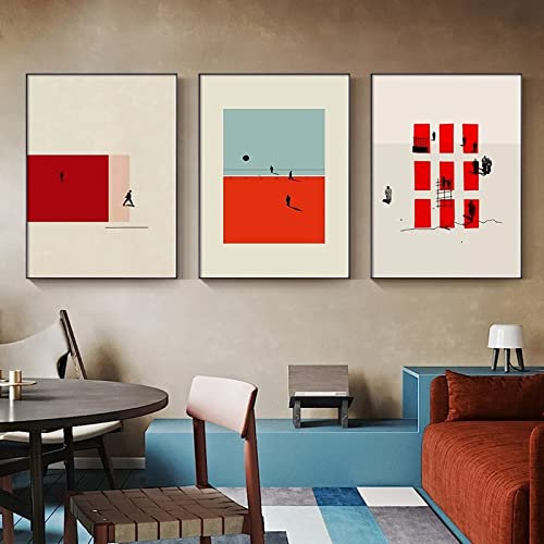 Hnyjyfa Bauhaus Poster Abstrakte Linien Geometrie Wand Bilder Modernes Bauhaus 1923 Ausstellungs Poster Boho Vintage Bauhaus Design Kunstdrucke Galerie minimalistisches Artwork Dekor 0223317