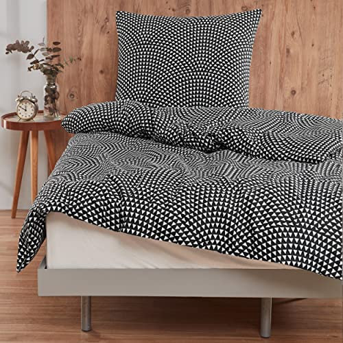 Mixibaby Bettwäsche Bettgarnitur Bettbezug Baumwolle 135x200 155x220 200x200 200x220 Modern, Größe:135 x 200 cm, Design Bettwäsche:Triane D15