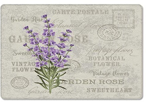 Türmatte Lavendel Vintage Postkarte Fußmatte Innen Dekoration Schmutzfangmatte Modernen Badezimmer Matte Geschenk Türmatte, Für Außen & Innen, Badezimmer, 40X60cm