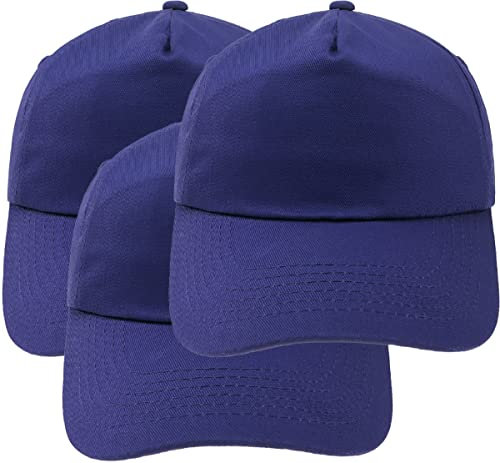 4sold Junior 100% Baumwolle 5 Panel Cap Unisex Jungen Mädchen Mütze Baseball Cap Hut Kinder Kappe Snapback Baseballcap Kappe Einfarbig Sonnenschutz Sonnenhut Basecap Einstellbar Baseballkappe Kinder