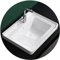 WIQUYBML Lavandino per bucato in Ceramica Bianca con Balcone Lavandino per Vaso da Bagno con Vasca Singola Vasca per bucato Quadrata a Semi-Incasso con lavatoio Facile da Pulire (Color : White, Size