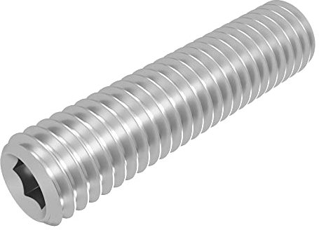 SECCARO Lot de 20 vis sans tête avec bout conique M6 x 25 mm, en acier inoxydable V2A VA A2, DIN 913 / ISO 4026, à six pans creux