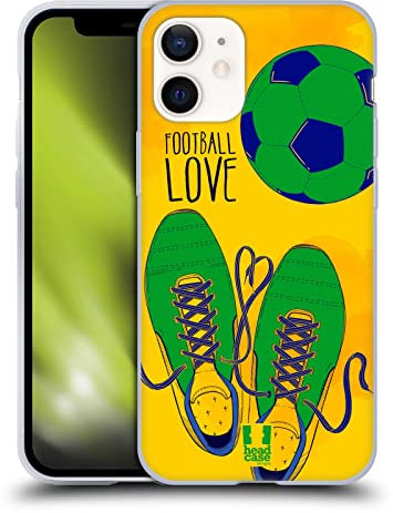 Head Case Designs Cordones De Corazón Amor de La Pelota Caso Funda de Gel Suave Compatible con Apple iPhone 12 Mini