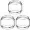 WratryParts 3 in 1 Replacement Bubble Fat Glass Tube Tank Dust Cap Fit For Drag 4 Kit Uforce L TPD Tank RTA (3Pcs Fat)