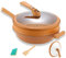 Wok In Argilla Antiaderente 2024 Con Cestello Per Cottura A Vapore, Pentola A Pressione Micro Antiaderente In Argilla Ceramica Multifunzionale,Wok In Argilla Antiaderente Da 12,5 Pollici Con Cestello