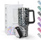 sweet grain Thermobecher mit Strohhalm 1200ml, 40oz Doppelwandiger Edelstahl Vakuum Kaffeebecher to Go, Edelstahl Isolierbecher mit Griff für Kalte Heiße Getränke Thermo Becher, Schwarz