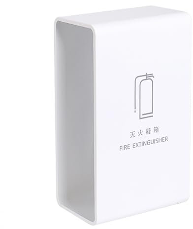 ARCVOX Feuerlöscher-Dekorationsschrank, Feuerlöscher/Feuermaskenhalter, Kasten für Feuerlöschbedarf, Halterung für Feuerlöscher (Color : White, Size : Size M)