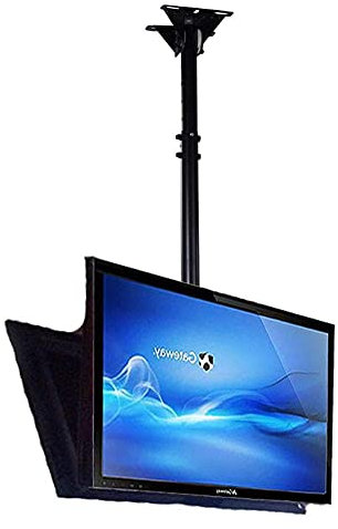 TV, soffitto TV Doppio, soffitto TV Girevole e inclinabile per TV a Schermo Piatto da 32-60 Pollici, O e al Plasma, Nero