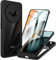 CENHUFO Coque Xiaomi Redmi A3 / A3X, Antichoc Housse avec Protection écran, 360 Degrés Téléphone Etui Robuste Double Face Bumper Transparent Case Portable Intégrale Coque pour Redmi A3 / A3X -Noir
