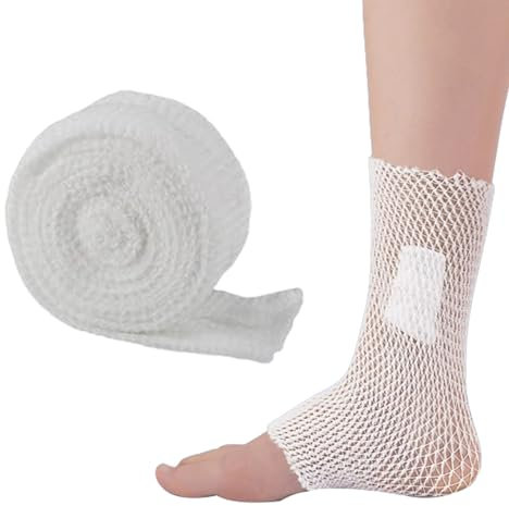 YANINEE Flexibles Schlauchverband Finger, Atmungsaktive Schlauchverband Bein, Netzschlauchverband zum Fixieren