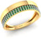 Pargold® 8K 333 Gold Ring für Damen | Leicht und hypoallergen | Winzige körnige Kristalle mit halbem Linien-Design | Ideal für besondere Anlässe wie Hochzeit, Jahrestag, Geburtstag