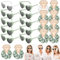 JGA Brille&Team Braut Haargummi, Bride Party Herz Sonnenbrille, Jga Accessoires Frauen mit 10 Sonnenbrille Herz + 10 Bride Haargummi, Jga Deko für Junggesellinnenabschied, Party, Hochzeit (Grün)