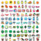 ZOCONE 101 Piezas Pins para Crocs PVC Adornos Charms Forma Diferente, Pin Crocs Accesorios de Zapato para Niños Animados Decoración de Zapatos para Regalo de Cumpleaños Fiesta