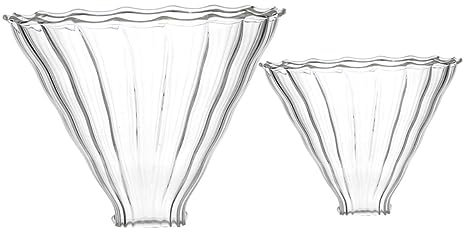 Yardenfun 2-teilige Kaffeefilter aus Glas gestreift wiederverwendbar Trichtersieb einfache Extraktion verbessern Sie die Qualität Ihres Kaffees