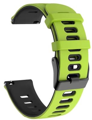 Aqxyju Silikonarmband 20 22 mm, kompatibel mit Vantage V3 M2/M Grit X Pro Titan Sportarmband/Ignite 3 2 Unite Pacer Band(Green Black,22mm Wristband)