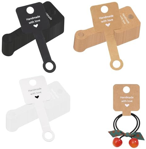 ZWWOGE 90 Pcs Cartes De Présentation Pour Bracelets Et Boucles D'oreilles Papier Kraft Cartes Boucles D'oreilles Faites à La Main Emballage Bijoux Cartes Vente Suspendues Bracelets Et Colliers Bijoux