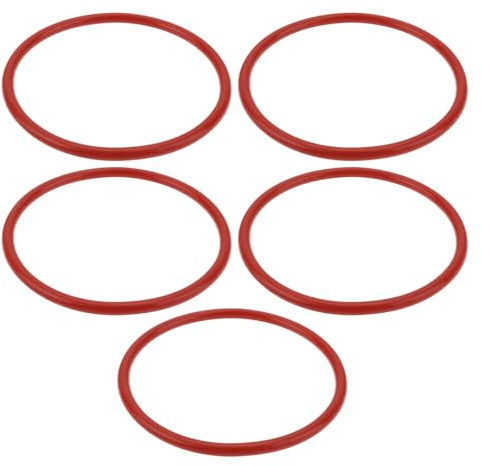 eMagTech 5Pcs O-Ring Belt Drill Press Replacement Compact Drill Belt for Mini Bench Drill 76x68x4mm Red Vulcanized Polyurethane Rubber