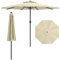 Kidsbuddy 3.5M Strandschirm,Sonnenschirm,Marktschirm mit Kurbel,Sonnenschutz,UPF 50+,Wasserdicht Gartenschirm,Balkonschirm，Terrassenschirm,Kurbelschirm für Terrasse,Balkon,Pool,Ohne Ständer,Weiß