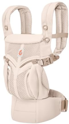 Ergobaby Omni Classic Baby Carrier for Newborns to Toddlers 0-48 Months | 4-Position Breathable Mesh Baby Carrier with Ergonomic Support - 7-45 lbs / 3.2-20.4 kg, Natural Beige