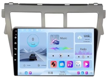 Radio para coche Android 15 de 9 pulgadas y 2 DIN para Toyota VIOS Yaris 2007-2012 con Carplay/Android Auto/GPS/BT5.0/ FM/RDS/cámara trasera/SWC/WIFI/4G(N5 8+256G)