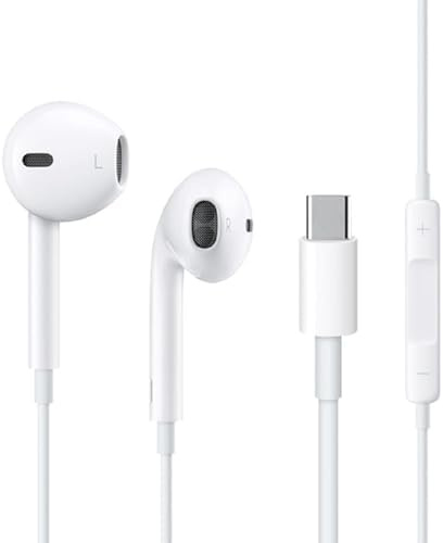 USB C Headphones for iPhone 17 16 15, for iPad Pro 【1 Pack】 Type-C Earphones with Microphone Volume Control for Apple USB C Wired Earbuds, for Google Pixel 8 7 6A 5 for Samsung S24 S23 S22 S21 S20 A55