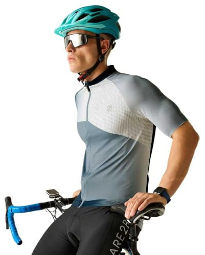 Dare2b Herren Fahrradtrikot, kurzärmelig, Bedruckt, atmungsaktiv, reflektierend