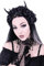Restyle Gothic Prinzessin Girlande Nu Goth Rosen Geweih Stirnband - Schwarz (One size)
