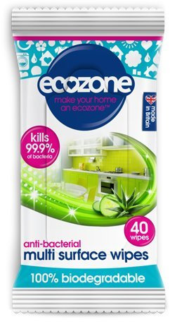 Ecozone | Multi Surface Wipes - Anti Bac | 5 x 40 WIPES