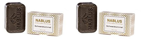 2er Set - Nablus Soap, Sorte: Schwarzkümmel, handgemacht und palmölfrei, 2x100g