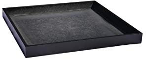 eastwest pflanzkübel Untersetzer Bassin aus Hochleistungs-Fiberglas in schwarz, quadratisch - Größe (ØxH): 35x35x4,5