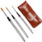 Fuumuui Travel Watercolour Brushes Synthetic Sable Watercolour Brushes with Pocket Size Leather Pouch Perfect for Gouache Ink Painting