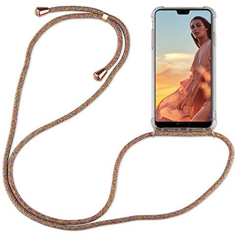 betterfon Hülle Kompatibel mit Huawei P20 Pro | Handykette Smartphone Halskette Hülle mit Band | Handyhülle mit Kordel zum Umhängen Kompatibel für P20 Pro | Rainbow