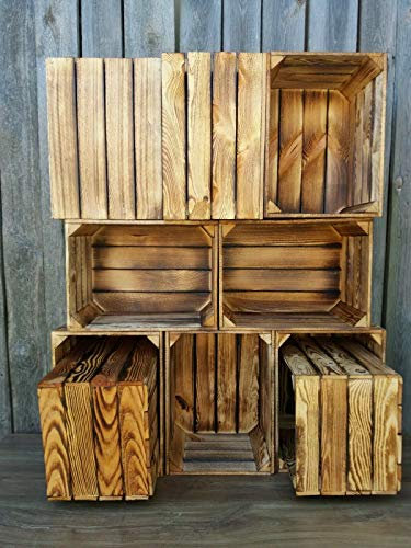 PYXIDAS Rustic Wooden Storage Crates – Durable Handmade Boxes for Home, Kitchen or Office | Decorative Organizer & Holiday Storage Idea (12)