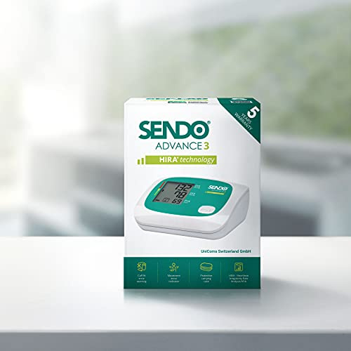 SENDO Advance 3 Upper Arm Blood Pressure Monitor New HIRA® Technology Detects Irregular Heartbeat/AFib 5 Years Warranty