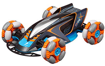 Nikko RC Omni X 10051, Blau, 28 cm lang, Bis 14 km/h, 360° Drehungen, Multidirektionale Räder, Ferngesteuertes Auto, 2,4 Ghz, Hochwertig, USB-Schnellladung, Für Kinder ab 6 Jahren, Inkl. Batterien