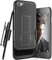 Encased DuraClip for iPhone SE Belt Clip Case (SE2 SE3 2020/2022) Slim Kickstand Cover with Swivel Holster (Black)