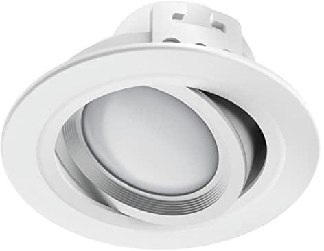 Hama WLAN LED Einbaustrahler 5W, (LED Einbauleuchte funktioniert ohne Hub/Gateway, runder LED Einbauspot, schwenkbar, Sprach-/App-Steuerung, WLAN Lampe für verschiedene Lichtatmosphären) Weiß