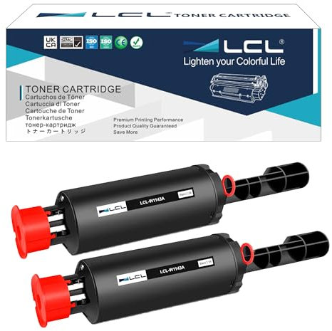 LCL Kompatibel Toner Toner-Nachfüllkit 143A W1143A (2Schwarz) Ersatz für HP Neverstop Laser MFP 1201n 1202w 1202nw HP Neverstop Laser 1001nw