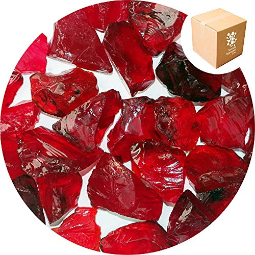 Specialist Aggregates ® - 4kg Enviro Glass Gravel (LARGE) - Sunset Red - Decorative Gravel/Stones | Weddings | Events | Memorials | Photography | Home | Garden | Vases | Art | Craft | UK