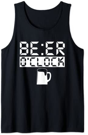 Herren Bier Uhr Bier Zeit Geschenk Lustiges Geschenk Tank Top