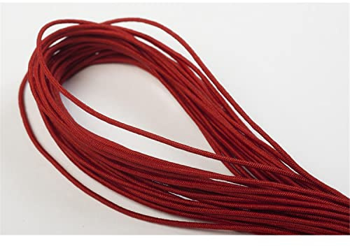 Jajasio Elastische Kordeln/Hutgummi 1,5 mm dick in 19 Farben 08 / Tomatenrot 10 m