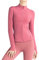 Locachy Damen-Sportjacke mit durchgehendem Reißverschluss, enge Passform, ideal für Laufen, Training und Workout, mit Taschen, Pink, M