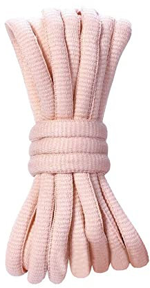BupiMufi 9 mm ancho fuerte cordones ovalados para Dunk, 140 cm, rosa claro