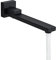 DEOLER Mattschwarzer Wannenauslauf, Wandmontage, Duschmischer, Wasserauslass, 1/2 NPT-Gewinde, quadratische Wanne, 180° schwenkbar, Badezimmer, klappbarer Auslauf, Wasserhahn, Duschsystem-Set